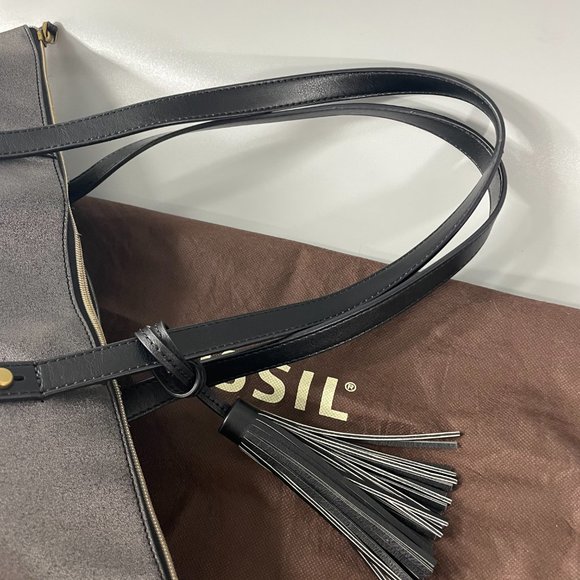 Fossil Silver-Gray Sparkly Tote Bag - Picture 11 of 15